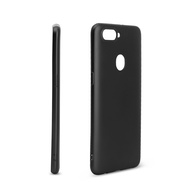 Slim Matte Full Cover Polycarbonate Hard Case for Oppo R11s Plus  (Black &amp; Red)