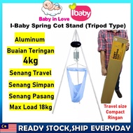 [Tripod+Senang Travel+ Simpan] I Baby Baby Spring Cot Tripod Type/ Buaian Besi/ Buaian Baby/ Cradle