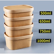 Paper bowl/ bento lunch bowl/ long bowl/ flat dabao container/ eco friendly craft bowl/ paper cup/so