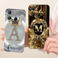 For Itel A49 A661L / A49 Play A631L Case Luxury Crystal Initials Letters Soft Silicone Shockproof Co