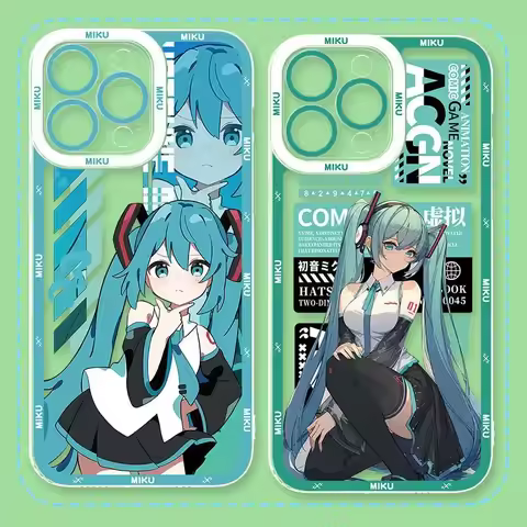 Lovely H-Hatsunes Kawaii M-Miku Case For Samsung Galaxy A25 A55 A35 A54 A34 A15 A24 A14 A53 A33 A13