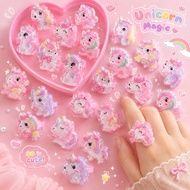 W Pink Unicorn Children's Ring Accessories (3pcs) Girly Princess Motif Gives Randomly 69080400