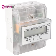 3 Phase 4 Wire Energy Meter 220/380V 5-80A Energy Consumption KWh Meter DIN Rail Installation Digita