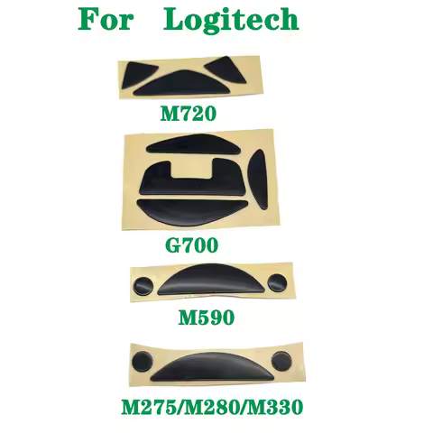 1Set Mouse Feet Glide Sticker Curve Edge Skates For Logitech M720 M590 M275 M280 M330 G700 Connector