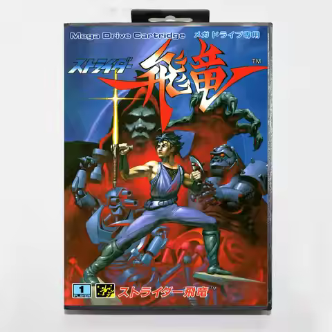 Hot Sale Strider Game Card With JP Box 16bit MD Cart For Sega Mega Drive/Genesis System