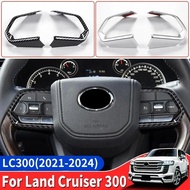 For Toyota Land Cruiser 300 2021 2022 2023 2024 Steering Wheel Decorative paster LC300 Interior Acce
