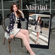 MYT x BLT BRAND : [BT155] : Classy Martini Black : Set เซ็ทเสื้อคลุมสูทลายดอกไม้