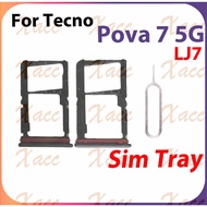 For Tecno Pova 7 5G LJ7 SIM Card Tray Slot Holder Phone Replacement Installation