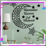 FUTURE1 Wall Sticker, Removable DIY Mirror Stickers,  Arylic Home Decorations Ramadan Decors Eid Mubarak Wall Decal