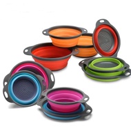 2gether Silicone 2 pieces Collapsible Colander Set Strainer