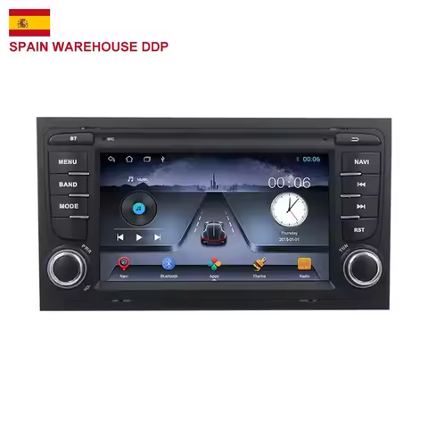 TOPSOURCE 7 inch 2 din auto radio BT WIFI 4G for Audi A4 B6 B7 B8 B9 RS4 Android 11 8CORE Car DVD Pl