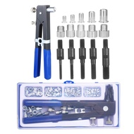 86PCS Rivet Nut Tool Kit Set Hand Rivet Wrench Threaded Tool Rivet Nut Gun with Metric Rivet Nut Ass