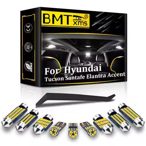 BMTxms Car LED Interior Dome Map Light Bulb Kit For Hyundai Tucson Santafe SM CM DM TM Elantra XD HD