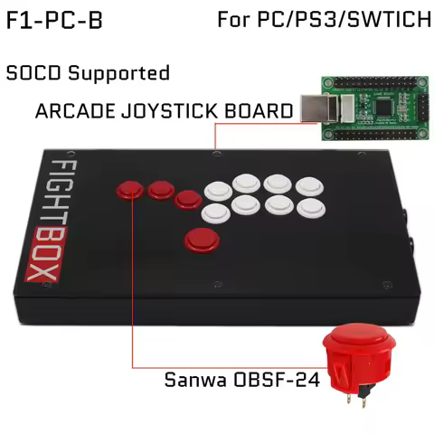 F1 UP5-PS5 Arcade Hitbox Game Controller Fighting Stick Fightbox Joystick King Of Fighters Sanwa But