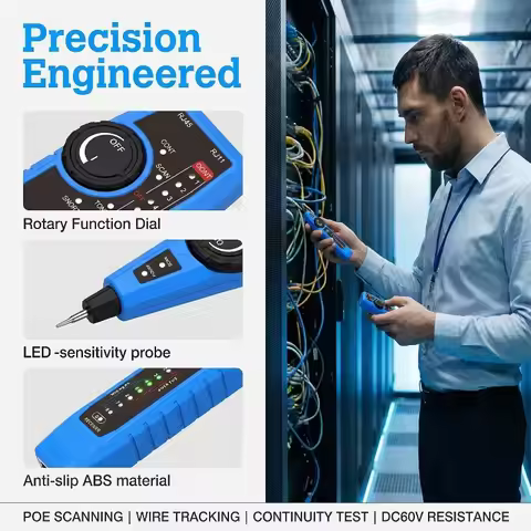NF-810 Portable Network Cable Tester RJ11 RJ45 Cat5 Cat6 Wire Tracer LAN Line Finder Diagnostic Tool