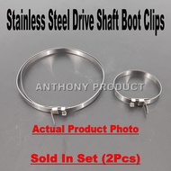 Stainless Steel Drive Shaft Boot Clip CV Boot Clip 1 Set (1big+1small)