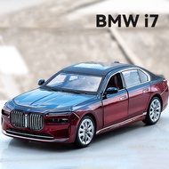 1:24 BMW I7 G70 limousine Alloy Die Cast Toy Car Model Sound and Light Children's Toy Collectibles B