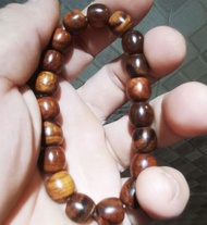 11.3 g - 正區正貨（海南野生料），降香黃檀/海南黃花梨 < Dalbergla odorifera t.chen《野生紫紅油梨老形（10*10）mm 手串》HW- SO2