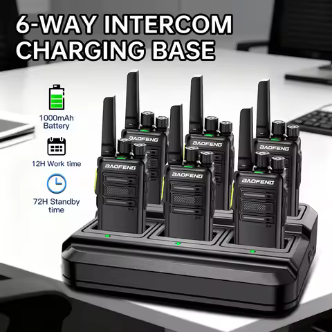 6pcs Baofeng GMSK Digital Walkie Talkie BD-V12B UHF Encrypted Call Noice Reduction HD Wireless Copy 