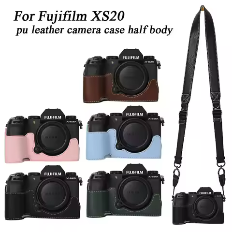 Pu Leather Camera Bag Case Half Body For Fujifilm XS20