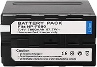 NP-F980 Replacement Battery 7.4V 7800mAh Set for Sony F960 F550 F570 QM91D NP-F975 NP-F950 NP-F930 C