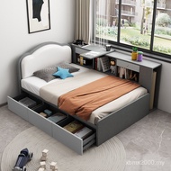 2 Single Bed Cloud Modern Small Apartment Bedroom Solid Wood Simple 1m Household Storage Children's 