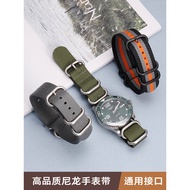 NATO Style Thick Nylon Strap Accessories Canvas Wristband Men Suitable for Rolex Water Ghost 20 22mm