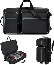 DJ Case with Wheels Compatible with DDJ FLX10/1000/1000SRT/REV7/REV5/SCLIVE 4,DJ Controller Case for