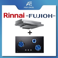 FUJIOH FR-FS2290 90CM SLIMLINE HOOD + RINNAI RB-93UG 3 BURNER GLASS GAS HOB
