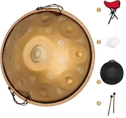 Handpan 9 Notes 440Hz D Minor Scale Handpan drum 22inches with gift set