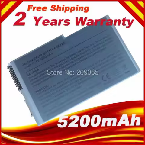 Laptop Battery for Dell Latitude D500 D505 D510 D520 D530 D600 D610 for Precision M20 C1295 M9014 U1