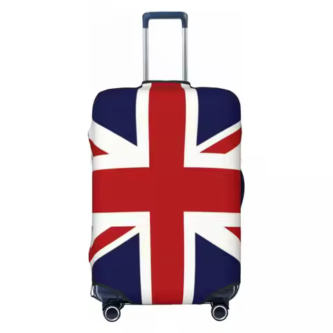 Custom Union Jack Flag Of The UK Travel Luggage Cover Washable Suitcase Cover Protector Fit 18-32 In