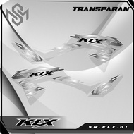 Striping Kawasaki KLX BF SE Motif Api Stiker Transparan KLX