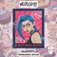 ARCANE Jinx Portrait Vinyl Sticker