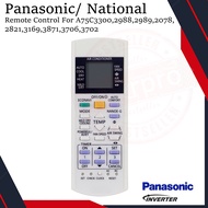 PANASONIC/ NATIONAL Air Conditioner Remote Control A75C3300  A75C2988  A75C2989  A75C2078  A75C2821 