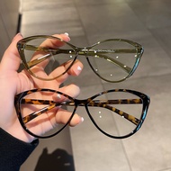 【-0~-3.0】Fashion Butterfly Frame Eyeglasses For Women With Anti-Blue Light & Replaceable Lenses