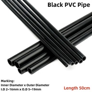 2~5PCS 50cm O.D 5~19mm Black PVC Pipe Fish Tank Aquarium Water Pipe Planting Frame Tube Garden Irrig