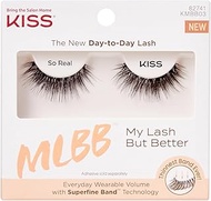 KISS My Lash But Better, False Eyelashes, 'So Real', 12 mm, Includes 1 Pair Of Lash, Contact Lens Fr