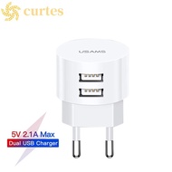 CURTES Dual Usb Round Charger US Universal Dual USB Quick Charge Mini Adapter Travel Charger Charger