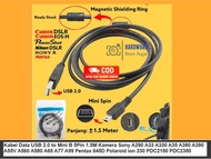 Kabel Data USB 2.0 to Mini B 5Pin 1.5M Kamera Sony A290 A33 A330 A35 A380 A390 A55V A560 A580 A65 A77 A99 Pentax 645D Polaroid ion 230 PDC2150 PDC2350