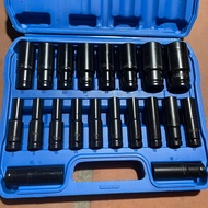 Box of 20 guns for 1/2 inch bolt machine - 20-piece screwdriver set from 8mm to 32mm