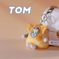 พวงกุญแจ จี้ตุ๊กตาการ์ตูน Tom and Jerry ชีส ทอมแอนด์เจอร์รี่ สไตล์เกาหลี สําหรับห้อยกระเป๋าเป้สะพายห