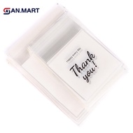 AN.MART 100Pcs/Pa Thank You Clear Bags Self Adhesive Candy Cookie Bakery Bags Self Adhesive Individu