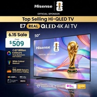 [Top Seller] Hisense REAL Hi-QLED 4K AI TV E7Q 50 inch | Quantum Dot | Eye Shielding | Dolby Atmos