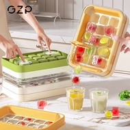 GZP Ice Cube Mold Ice Making with Lid Refrigerator Homemade Ice Cube Tray Food Storage Storage Box I