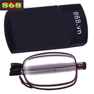 Brown folding frame glasses from 1 degree to 4 degrees