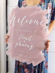 Acrylic Wedding Sign Internet Celebrity Engagement Wedding Welcome Board Wedding Water Sign Transpar