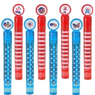 ZHURUININ 48Pcs 4th of July Mini Bubble Wands Patriotic Red White Blue Party Bubbles for Kids, Indep