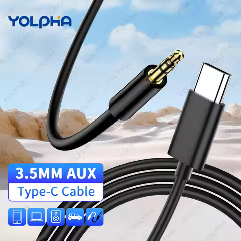 USB Type C to 3.5mm Audio Aux Cable Type-C 3.5mm Headphone Jack Wire for iPhone15 iPhone16 Samsung H
