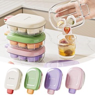 MAELOVE2 Silicone Ice Cube Tray With Lid Food Grade Small Ice Mold For Freezer Easy Release Press Ty